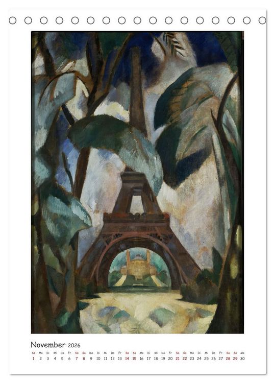 Produktbild: Eiffelturm - Robert Delaunay (Tischkalender 2026 DIN A5 hoch), CALVENDO Monatskalender