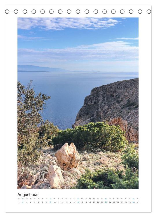 Produktbild: Kroatiens Inselzauber, Cres und Losinj (Tischkalender 2026 DIN A5 hoch), CALVENDO Monatskalender