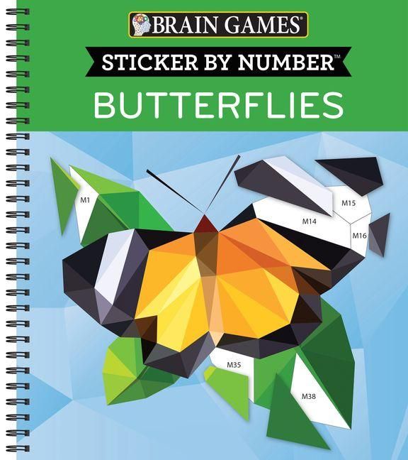 Produktbild: Brain Games - Sticker by Number: Butterflies (28 Images to Sticker)