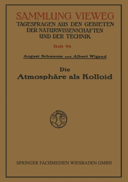 Produktbild: Die Atmosphäre als Kolloid