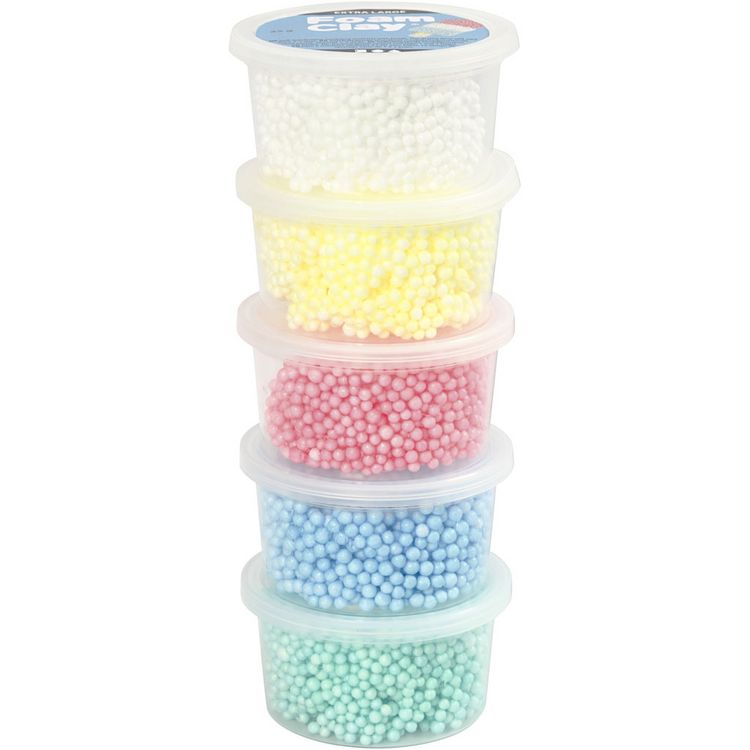 Produktbild: Creativ Company Foam Clay Extra Large, sortierte Farben, 5x25 g