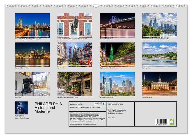 Produktbild: PHILADELPHIA Historie und Moderne (Wandkalender 2026 DIN A2 quer), CALVENDO Monatskalender