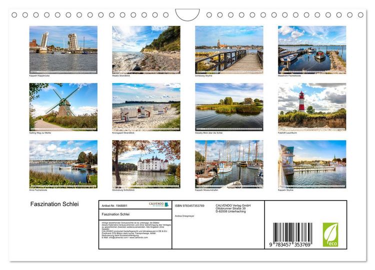 Produktbild: Faszination Schlei (Wandkalender 2026 DIN A4 quer), CALVENDO Monatskalender