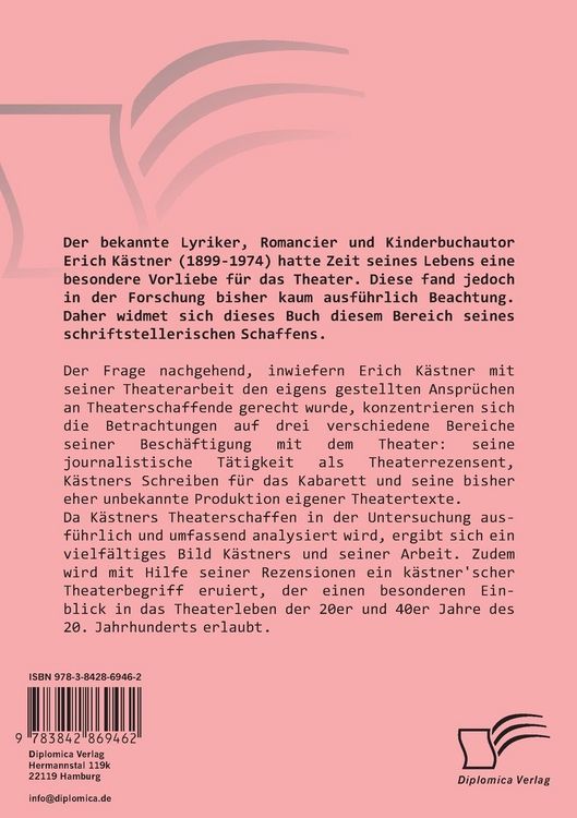 Produktbild: Erich K&auml;stner und das Theater: Ein bisschen mehr als Emil und Fabian