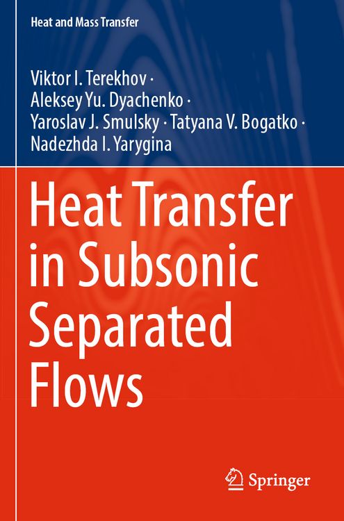 Produktbild: Heat Transfer in Subsonic Separated Flows