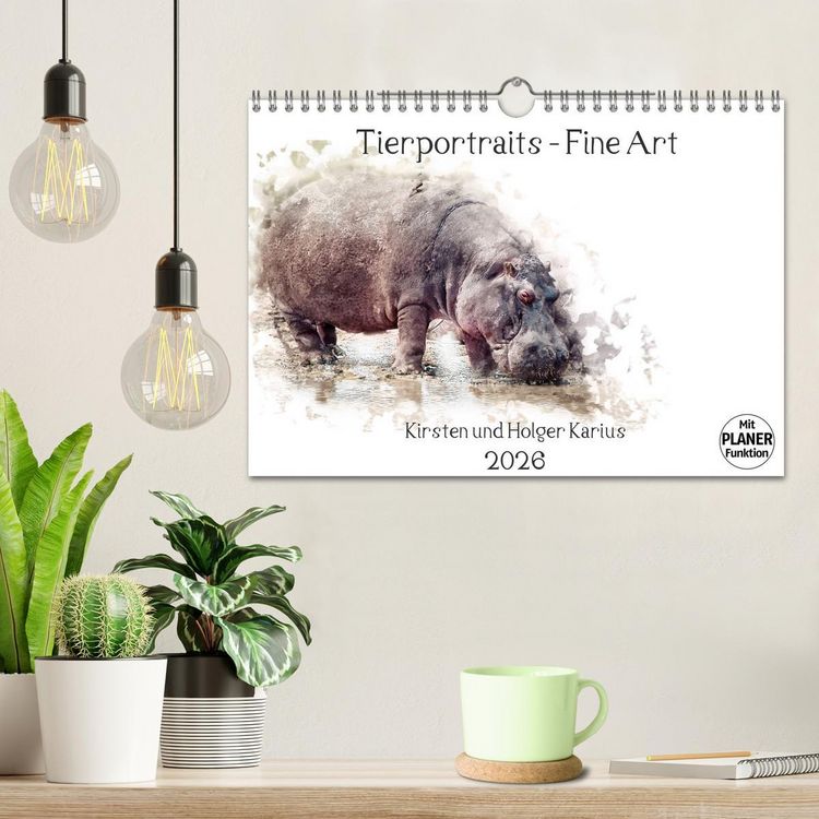 Produktbild: Tierportraits - Fine Art (Wandkalender 2026 DIN A4 quer), CALVENDO Monatskalender