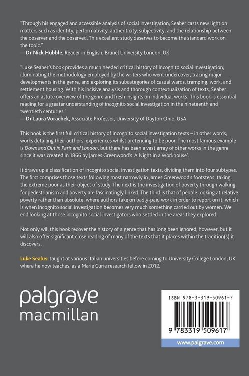 Produktbild: Incognito Social Investigation in British Literature