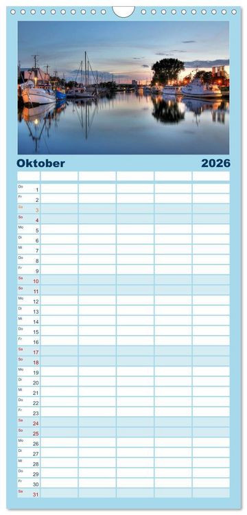 Produktbild: Familienplaner 2026 - Timmendorfer Strand mit 5 Spalten (Wandkalender, 21 x 45 cm) CALVENDO