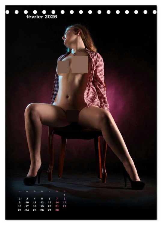 Produktbild: Beaut&eacute;s blondes nues (Calendrier de bureau 2026 DIN A5 horizontal), CALVENDO calendrier mensuel