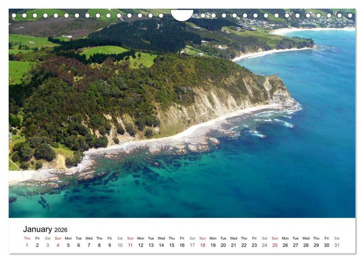 Produktbild: New Zealand's Stunning Coastline (Wall Calendar 2026 DIN A4 landscape), CALVENDO 12 Month Wall Calendar