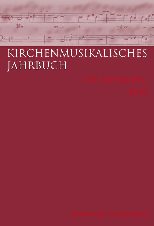 Produktbild: Kirchenmusikalisches Jahrbuch - 100. Jahrgang 2016