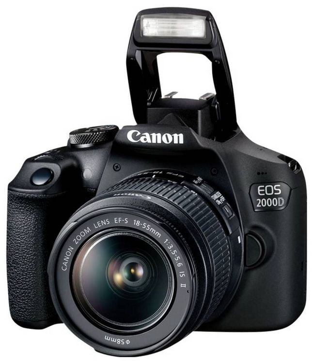 Produktbild: Canon EOS 2000D Kit 18-55 mm DC III Digitale Spiegelreflexkamera EF-S 18-55 mm IS III 24.1 Megapixel Schwarz Optischer Sucher, mit eingebautem Blitz,