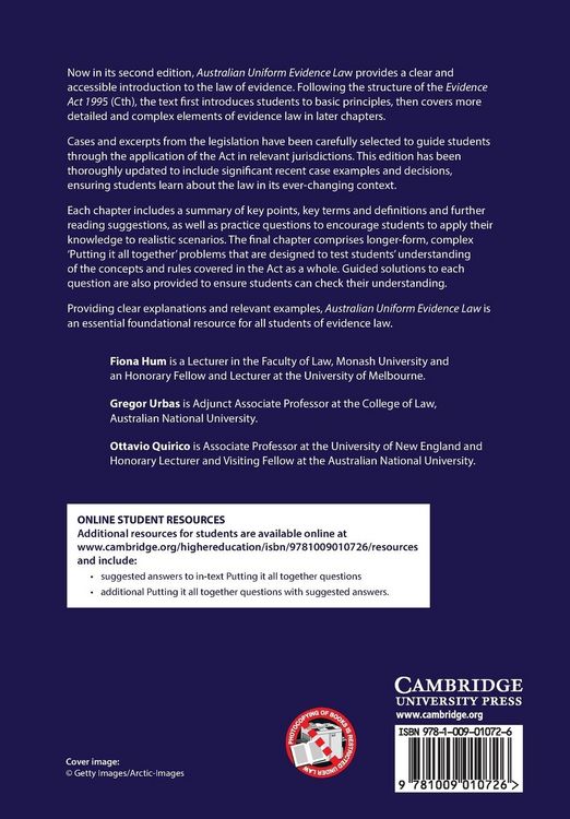 Produktbild: Australian Uniform Evidence Law