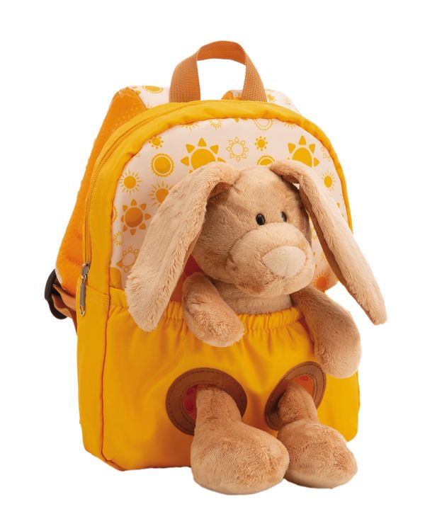Produktbild: NICI Rucksack mit Pl&uuml;schtier Hase gelb 21x26cm