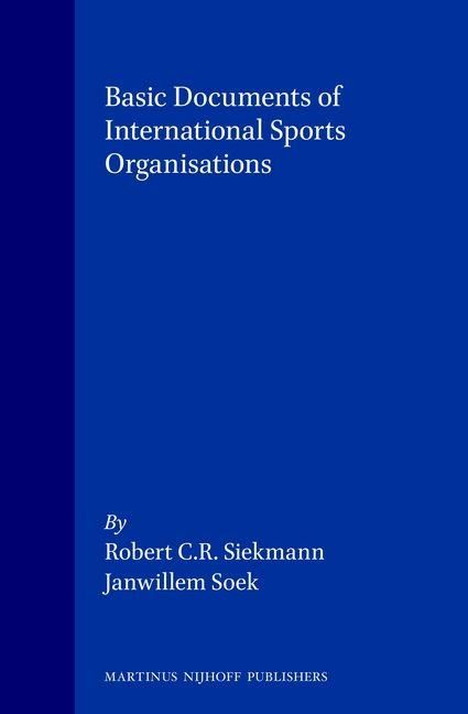 Produktbild: Basic Documents of International Sports Organisations