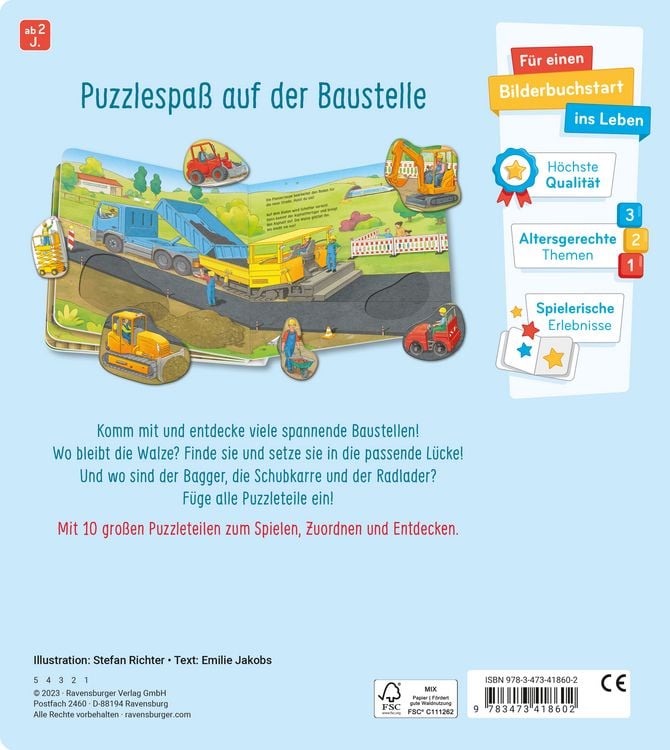 Produktbild: Mein gro&szlig;es Puzzle-Spielbuch - Baustelle