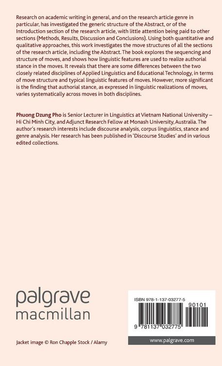 Produktbild: Authorial Stance in Research Articles