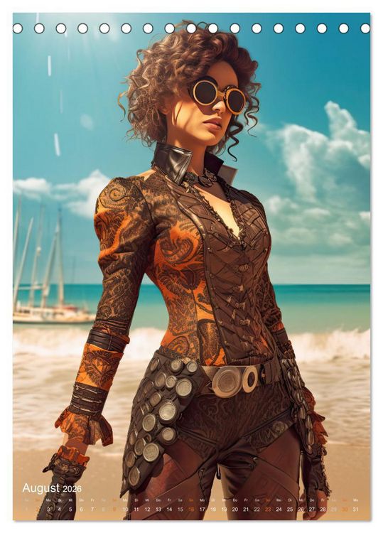 Produktbild: Steampunk Ladies (Tischkalender 2026 DIN A5 hoch), CALVENDO Monatskalender