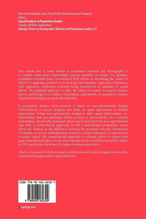 Produktbild: Causal Analysis in Population Studies
