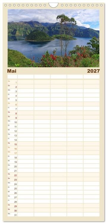 Produktbild: Familienplaner 2027 - Entdecke Ecuador mit 5 Spalten (Wandkalender, 21 x 45 cm) CALVENDO