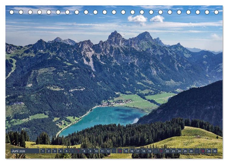 Produktbild: Allg&auml;uer Bergidyll (Tischkalender 2026 DIN A5 quer), CALVENDO Monatskalender