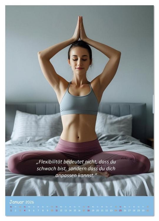 Produktbild: Yoga im Bett (Wandkalender 2026 DIN A4 hoch), CALVENDO Monatskalender