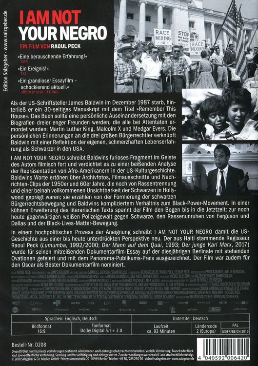 Produktbild: I Am Not Your Negro