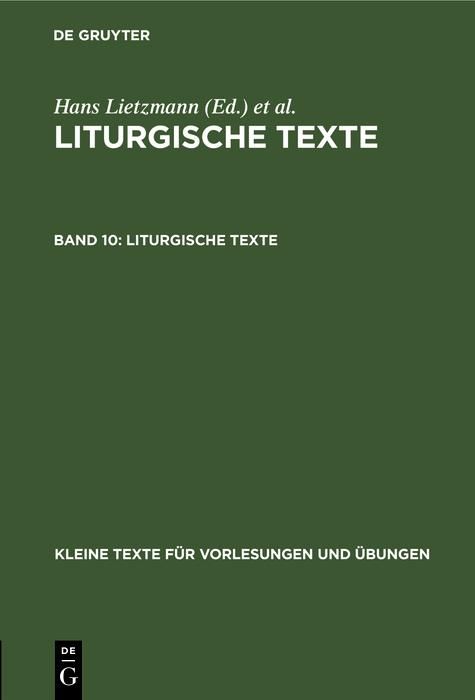 Produktbild: Liturgische Texte