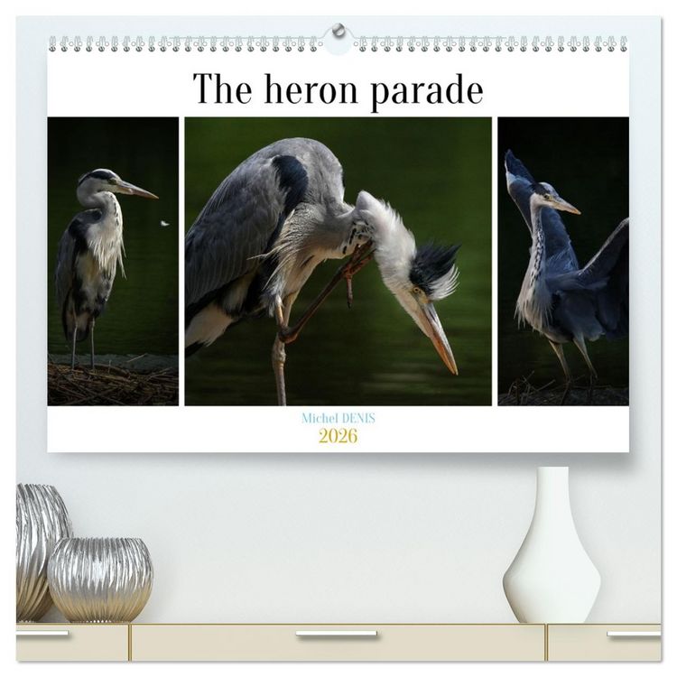 Produktbild: The heron parade (High Quality Premium Wall Calendar 2026 DIN A2 landscape),CALVENDO 12 Month Wall Calendar