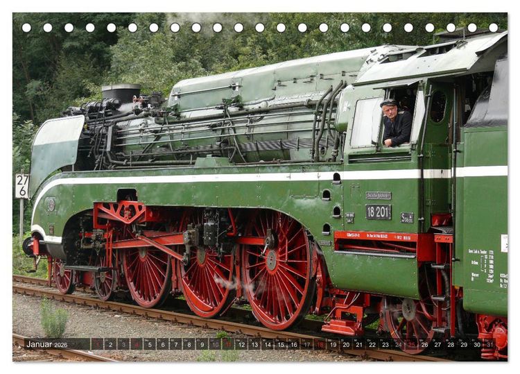 Produktbild: Unter Dampf - Eisenbahnromantik aus vergangener Zeit (Tischkalender 2026 DIN A5 quer), CALVENDO Monatskalender