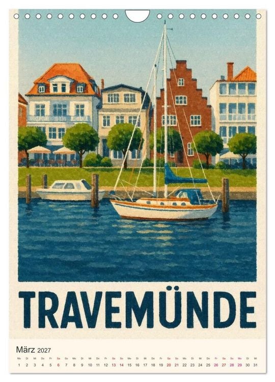 Produktbild: Norddeutsche Kleinode - City Poster (Wandkalender 2027 DIN A4 hoch), CALVENDO Monatskalender