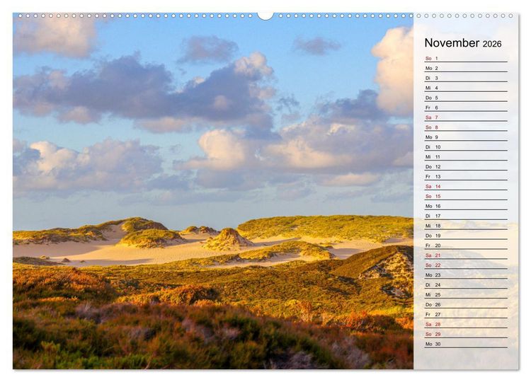 Produktbild: Sylt - Magie der Abendstunden (hochwertiger Premium Wandkalender 2026 DIN A2 quer), Kunstdruck in Hochglanz