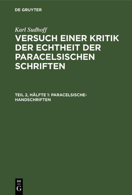 Produktbild: Paracelsische-Handschriften