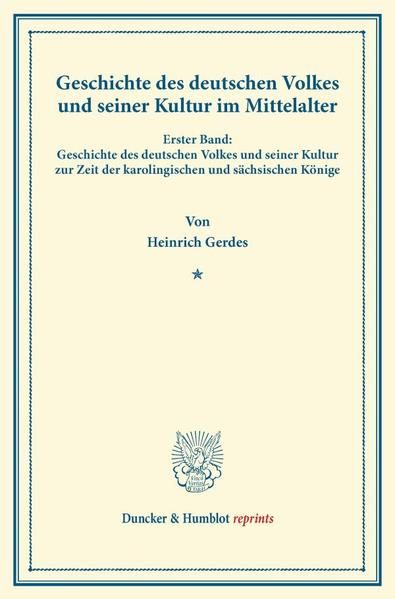 Produktbild: Geschichte des deutschen Volkes und seiner Kultur im Mittelalter.