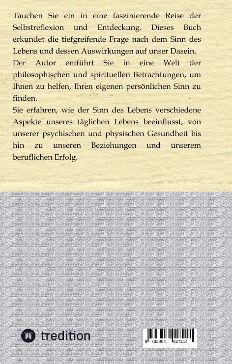 Produktbild: Der Sinn des Lebens und seine Folgen