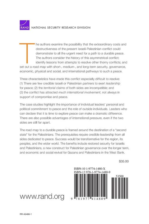 Produktbild: Pathways to a Durable Israeli-Palestinian Peace
