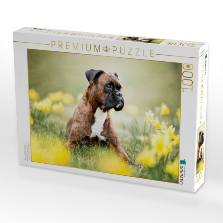 Produktbild: CALVENDO Puzzle Boxer im Bl&uuml;tenrausch | 1000 Teile Lege-Gr&ouml;&szlig;e 64x48cm Foto-Puzzle f&uuml;r gl&uuml;ckliche Stunden