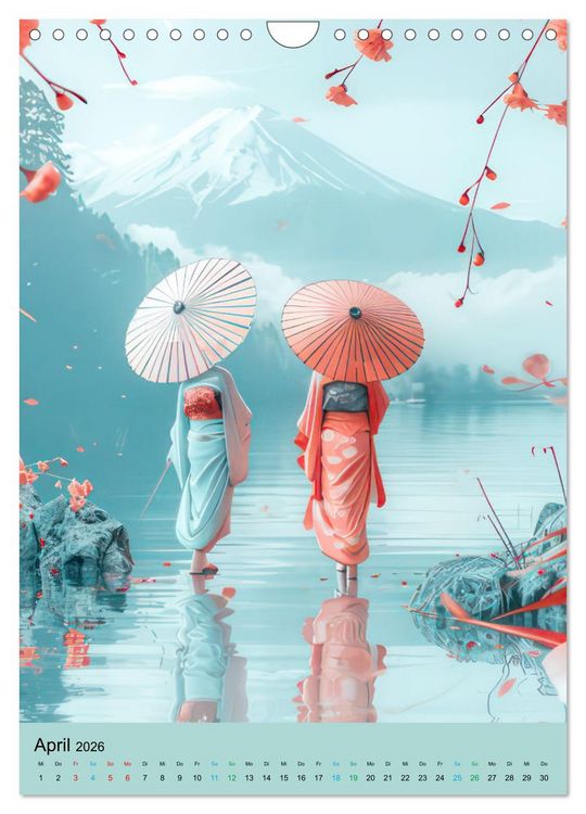 Produktbild: Verspielte 3D Welt - Im japanischen Stil (Wandkalender 2026 DIN A4 hoch), CALVENDO Monatskalender