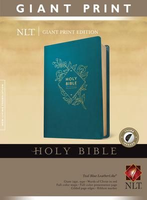 Produktbild: Holy Bible, Giant Print NLT (Red Letter, Leatherlike, Teal Blue, Indexed)