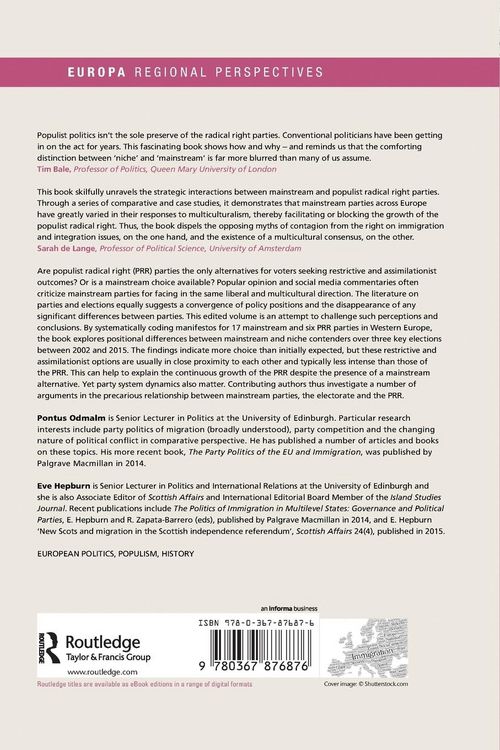 Produktbild: The European Mainstream and the Populist Radical Right