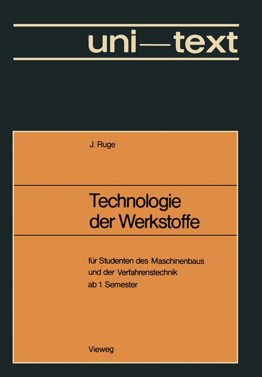 Produktbild: Technologie der Werkstoffe
