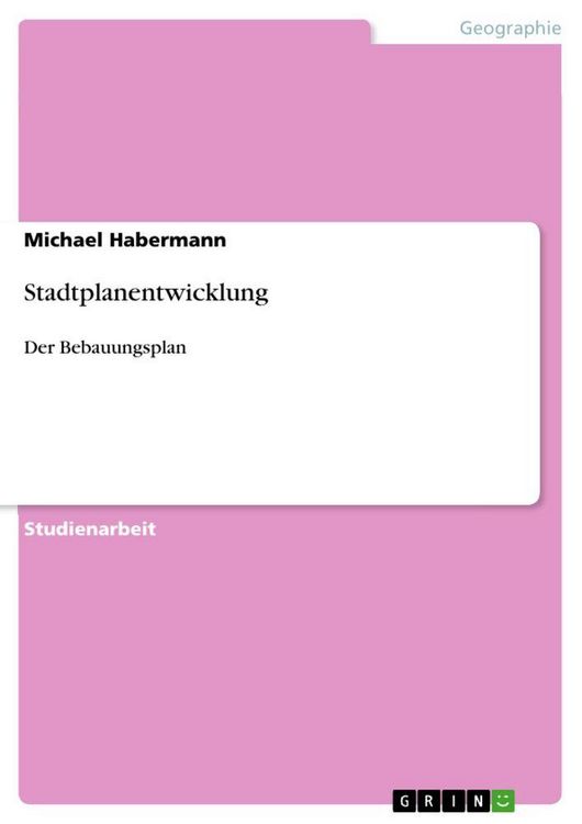 Produktbild: Stadtplanentwicklung