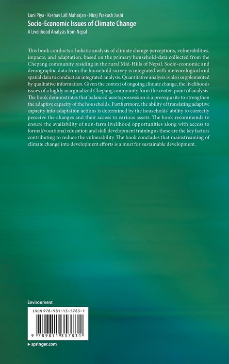 Produktbild: Socio-Economic Issues of Climate Change