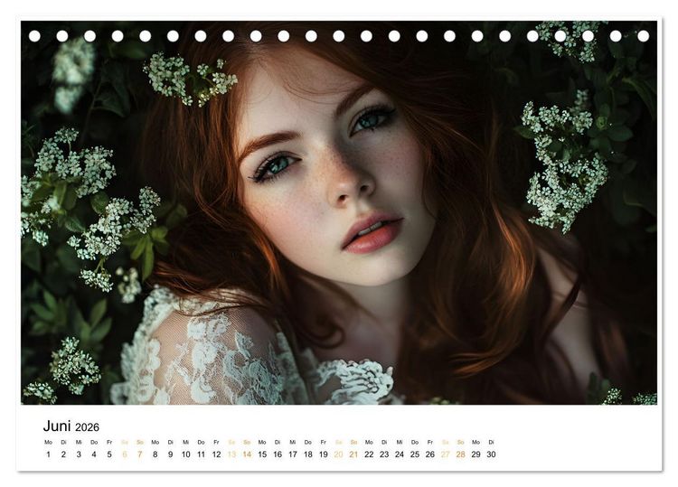 Produktbild: Magische Frauen Portraits (Tischkalender 2026 DIN A5 quer), CALVENDO Monatskalender