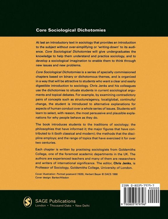 Produktbild: Core Sociological Dichotomies
