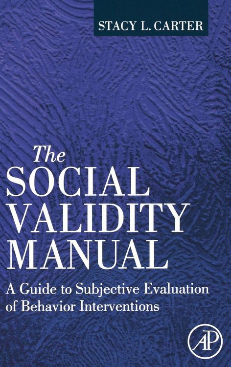 Produktbild: The Social Validity Manual