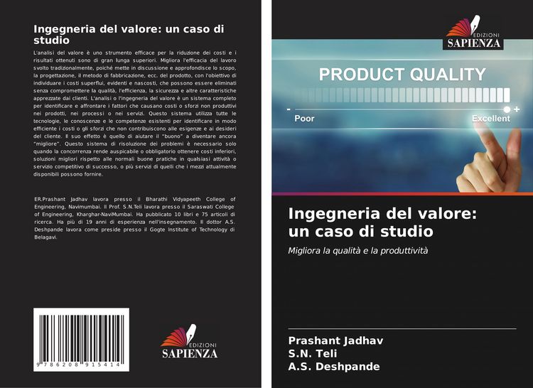 Produktbild: Ingegneria del valore: un caso di studio