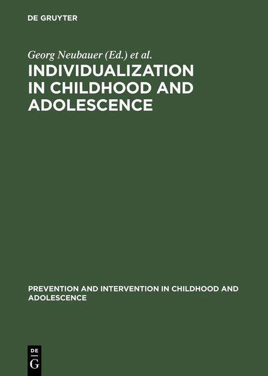 Produktbild: Individualization in Childhood and Adolescence