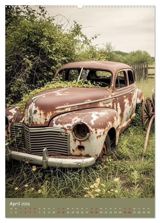 Produktbild: Vintage Moments - Klassiker f&uuml;r jeden Monat (hochwertiger Premium Wandkalender 2026 DIN A2 hoch), Kunstdruck in Hochglanz