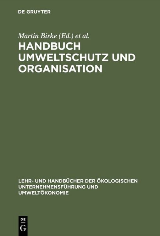 Produktbild: Handbuch Umweltschutz und Organisation